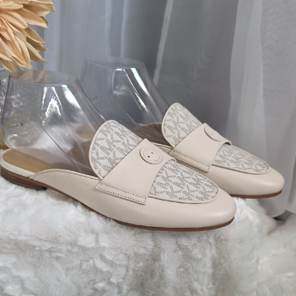 Michael Kors Cream Logo Mules